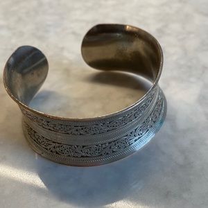 Vintage silver-tone cuff bracelet